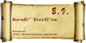 Borsó Viviána névjegykártya